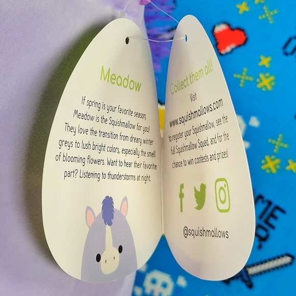 Squishmallow Meadow the Purple Horse 11" Ultrasoft Stuffed Animal Plush NWT - Picture 11 of 12